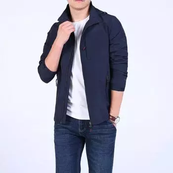 Весенне-осенняя мужская куртка для активного отдыха, повседневная, модная, тонкая, свободная, большого размера, ветрозащитная куртка L