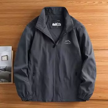 Весенне-осенняя мужская куртка для среднего возраста, водонепроницаемая куртка для кемпинга в горах, функциональная куртка для активного отдыха из Японии и Кореи, быстросохнущая повседневная куртка M хаки