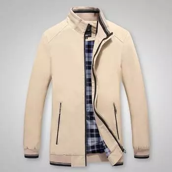 Весенне-осенняя мужская куртка из стираного хлопка с воротником-стойкой, куртка для людей среднего и пожилого возраста, мужское повседневное пальто, тренчкот Tidal M