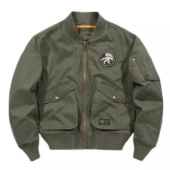 Весенне-осенняя мужская куртка, мужской хлопковый летный костюм MA1, наружный инструмент, воротник-стойка, ретро-бейсбольный воротник, мужская куртка M хаки