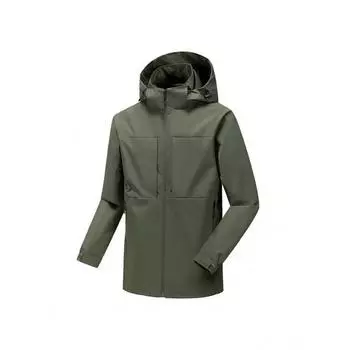 Весенне-осенняя мужская куртка среднего возраста для горного туризма, водонепроницаемая, с капюшоном, функциональная, быстросохнущая, многослойная куртка M хаки