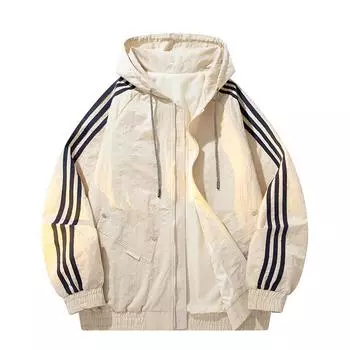 Весенне-осенняя мужская повседневная куртка большого размера, мужская куртка-кардиган спортивного стиля для полных мужчин с большой шляпой Далянь, модная куртка, мужская одежда L