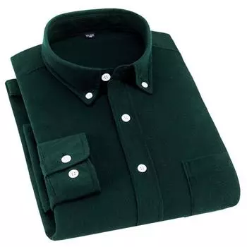 Весенне-осенняя мужская рубашка, однотонная вельветовая рубашка с длинным рукавом и карманами, винтажная вельветовая рубашка с воротником на пуговицах
