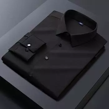 Весенне-осенняя мужская рубашка Traceless Shirt Высококачественная эластичная рубашка с длинным рукавом Модная повседневная молодежная рубашка M зелёный