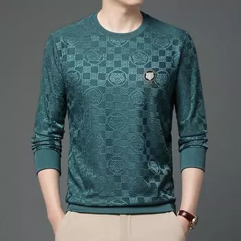 Весенне-осенняя мужская толстовка с длинными рукавами и круглым вырезом, модная повседневная, с гладильной доской внутри, с мужской основой M