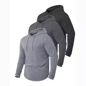 Весенне-осенняя мужская толстовка с капюшоном и длинными рукавами для отдыха на открытом воздухе XXL чёрный