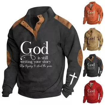 Весенне-осенняя мужская толстовка с воротником-стойкой на открытом воздухе, повседневные свитера, топы S шафрановый