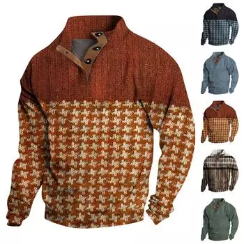 Весенне-осенняя мужская толстовка с воротником-стойкой на открытом воздухе, повседневные свитера, топы L зелёный