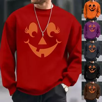 Весенне-осенняя мужская толстовка с воротником-стойкой на открытом воздухе, повседневные свитера, топы M оранжевый