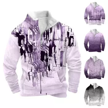 Весенне-осенняя мужская толстовка с воротником-стойкой на открытом воздухе, повседневные свитера, топы XXXXL