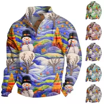 Весенне-осенняя мужская толстовка с воротником-стойкой на открытом воздухе, повседневные свитера, топы S зелёный