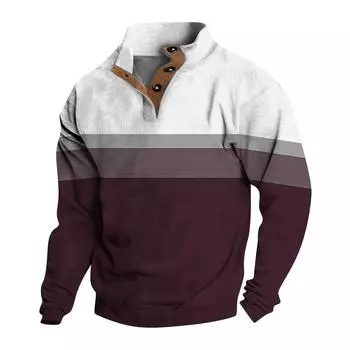 Весенне-осенняя мужская толстовка с воротником-стойкой на открытом воздухе, повседневные свитера, топы S кофейный