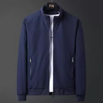 Весенне-осенняя мужская тонкая повседневная куртка Мужская куртка Бейсбольная одежда Мужская куртка с капюшоном Мужская одежда M чёрный