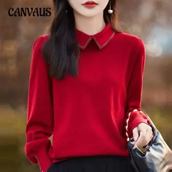 Весенне-осенняя нижняя рубашка с воротником-поло, женская вязаная свободная тонкая рубашка с длинными рукавами, однотонная нижняя рубашка M темно-серого