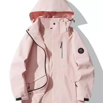 Весенне-осенняя новая куртка мужская для активного отдыха, альпинизма, ветрозащитная, водонепроницаемая, с капюшоном XS розовый