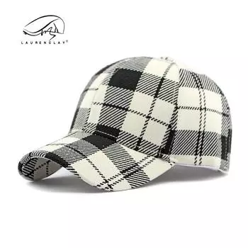 Весенне-осенняя новая модная кепка женская классическая клетчатая бейсболка с жестким верхом мужская повседневная трендовая adjustable