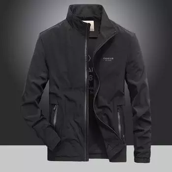 Весенне-осенняя новая мужская повседневная трендовая тонкая куртка с воротником-стойкой L