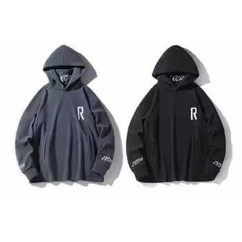 Весенне-осенняя новая мужская японская толстая толстовка с капюшоном большого размера с вышивкой для молодых студентов, непринужденная повседневная мужская одежда M