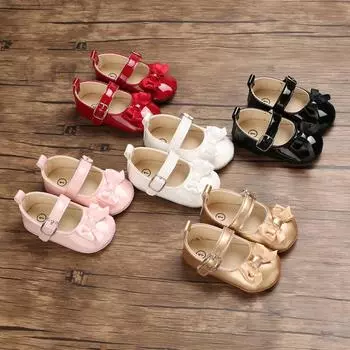 Весенне-осенняя обувь для малышей 0–1 года, детская обувь с мягкой подошвой, дышащая обувь принцессы с нитью 11 белый