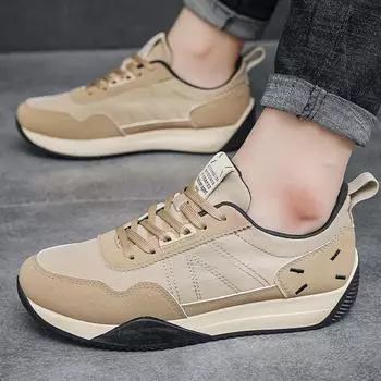 Весенне-осенняя обувь для мужчин, модная повседневная обувь, высококачественные уличные кроссовки на толстой подошве 39 чёрный