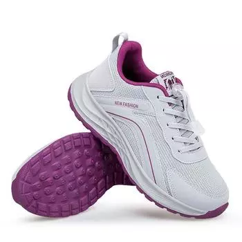 Весенне-осенняя походная обувь с сеткой для среднего и пожилого возраста, дышащая повседневная спортивная обувь на открытом воздухе 35 светло-серый