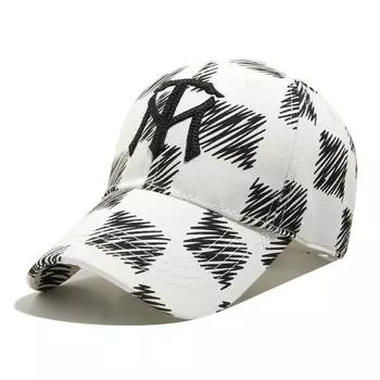 Весенне-осенняя шляпа мужская вышивка буква клетчатая бейсболка большой обхват головы кепка с козырьком женская Average size