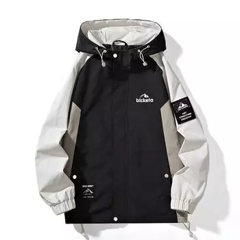 Весенне-осенняя свободная куртка с капюшоном для горного отдыха, водонепроницаемая, повседневная, мужская и женская, для пар M