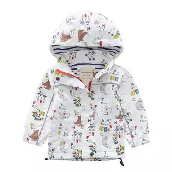 Весенне-осенняя теплая ветрозащитная куртка Meanbear с длинными рукавами для мальчиков и девочек 150