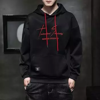 Весенне-осенняя толстовка мужская осенне-зимняя новая приталенная толстовка с капюшоном модная куртка с принтом в виде букв топ XL
