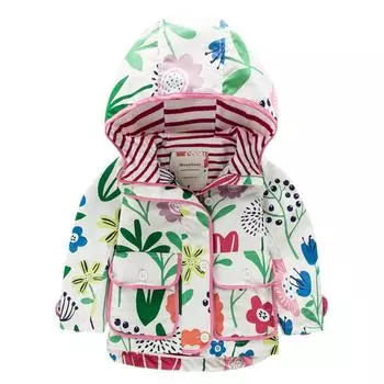 Весенне-осенняя уличная ветровка Meanbear с капюшоном и длинными рукавами для мальчиков и девочек 140