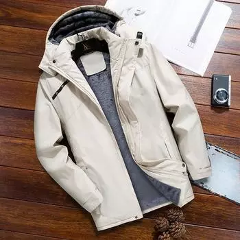 Весенне-осенняя универсальная куртка для мужчин и женщин, молодежная повседневная куртка для активного отдыха, белая куртка с одинарным кроем, со съемным капюшоном L