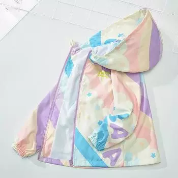 Весенне-осенняя верхняя одежда для девочек, новая модная тенденция 2023 года, уличная куртка, повседневная верхняя одежда 110