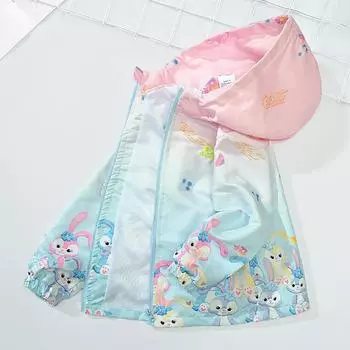 Весенне-осенняя верхняя одежда для девочек, новая модная тенденция 2023 года, уличная куртка, повседневная верхняя одежда 110 розовый