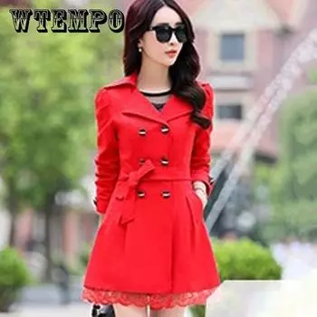 Весенне-осенняя ветровка средней длины, однотонная, облегающая талия, утягивающая универсальная куртка большого размера для женщин 3XL