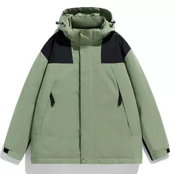 Весенне-осенняя ветрозащитная и теплая одежда с хлопковой подкладкой от бренда Tide, утолщенная одежда с хлопковой подкладкой, куртка для активного отдыха для мужчин с хлопковой подкладкой M слоновая кость