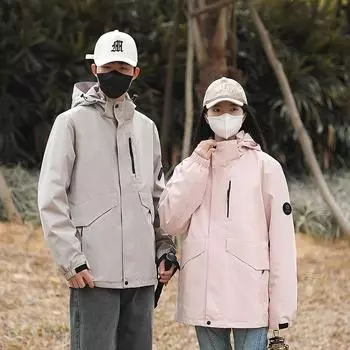 Весенне-осенняя ветрозащитная походная куртка XS чёрный