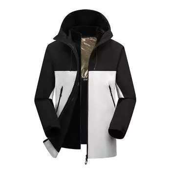 Весенне-осенняя ветрозащитная водонепроницаемая куртка для альпинизма в ретро-цветах с капюшоном S