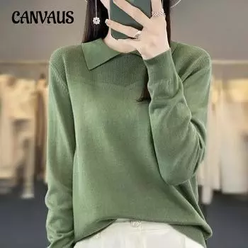 Весенне-осенняя женская блузка из трикотажа с кукольным воротником и нижней рубашкой с длинными рукавами L белый