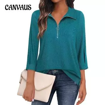 Весенне-осенняя женская блузка, рубашка с рукавом семь четвертей, однотонная верхняя рубашка ПОЛО S чёрный