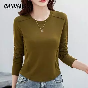 Весенне-осенняя женская блузка с круглым вырезом, однотонный топ с короткими рукавами и длинными рукавами S серый