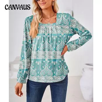 Весенне-осенняя женская блузка с квадратным вырезом и рюшами, жаккардовые свободные футболки с длинными рукавами, топы S небесно-голубой