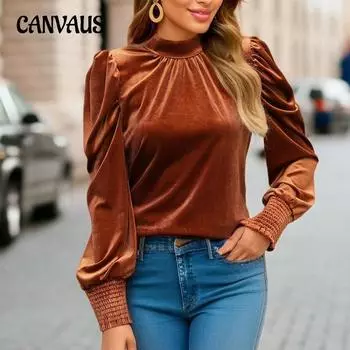 Весенне-осенняя женская блузка, темперамент, элегантный однотонный топ с длинными рукавами S