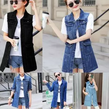 Весенне-осенняя женская джинсовая куртка, свободные повседневные джинсы с длинными рукавами, верхняя одежда, женская ветровка больших размеров с несколькими карманами, пальто 6XL