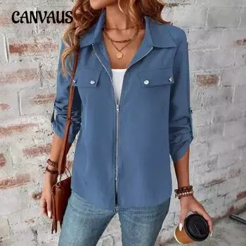 Весенне-осенняя женская куртка-кардиган с застежкой-молнией и лацканами, однотонная куртка с длинными рукавами S бордовый