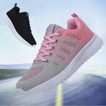 Весенне-осенняя женская летная женская обувь для бега, летняя дышащая повседневная спортивная женская обувь 35 белый