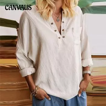 Весенне-осенняя женская рубашка больших размеров, блузка, однотонная, с длинным рукавом, подкладка, топы S бежевый