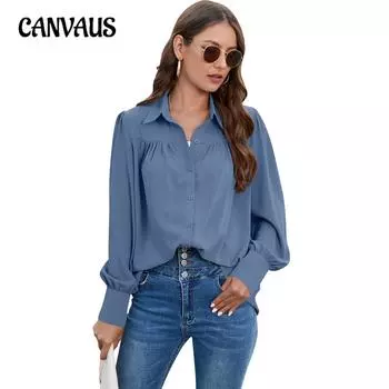 Весенне-осенняя женская рубашка, плиссированная блузка с длинным рукавом, топы, темперамент, элегантный размер больших размеров S белый