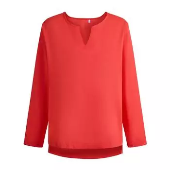 Весенне-осенняя женская рубашка свободного типа без воротника с длинным рукавом S белый