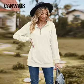 Весенне-осенняя женская толстовка, блузка, однотонная, с капюшоном, на молнии, свободная толстовка с длинными рукавами, топ S чёрный