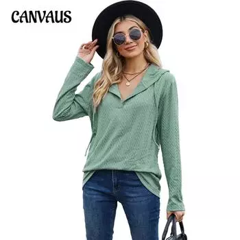 Весенне-осенняя женская толстовка, блузка, однотонная свободная толстовка с капюшоном и длинными рукавами, топ S чёрный